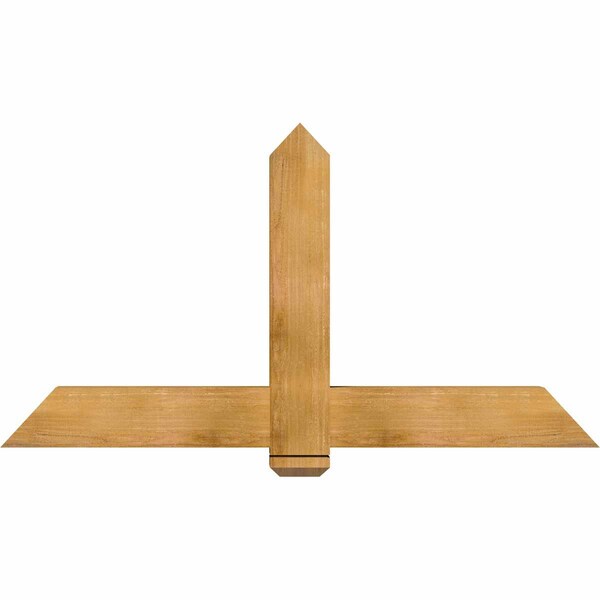 Ekena Millwork Eugene Rough Sawn Timber Gable Bracket, Western Red Cedar, 60"W x 32"H x 4"D x 6"F, 13/12 Pitch GBW060X32X0406EUG00RWR - main